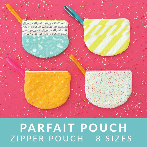 Parfait Pouch zipper bag sewing pattern from MADE Everyday